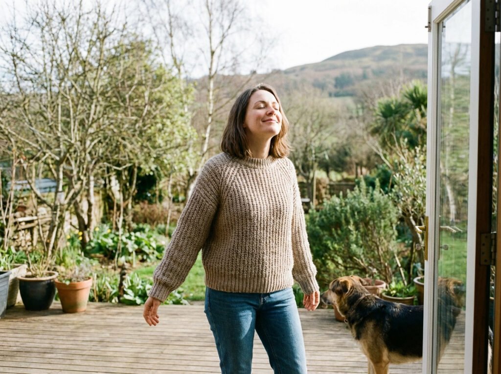 Feel tired at home but feel better outside in fresh air