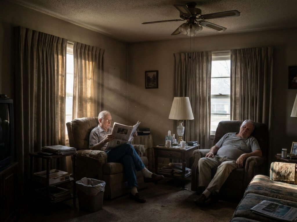 Poor indoor air quality affecting breathing comfort indoors